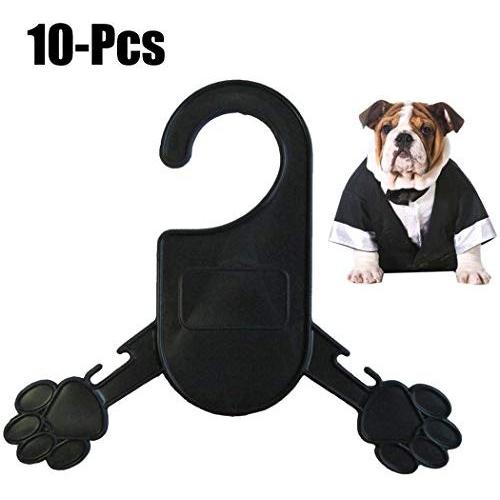 Legendog Pet Clothes Hanger, 10Pcs Dog Clothes Hanger Paw Shaped Pet Clothing Hanger for Dog Cat (S-L)