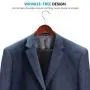 High-Grade Wooden Suit Hangers 20 Pack with Non Slip Pants Bar - Smooth Finish Solid Wood Coat Hanger with 360° Swivel Hook and Precisely Cut Notches for Camisole, Jacket, Pant, Dress Clothes Hangers