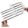 2Pcs Retractable Foldable Wardrobe Closet Clothes Hangers Magic Vertical Horizontal Tie Belt Hanging Racks (Color : White(2Pack))