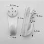 LY-ONE 15 pcs Non-Mark Hooks for Picture Photo Frame 2-inch 25lbs Hardwall Hangers