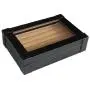TIMELYBUYS Black Leatherette Cufflink Case & Ring Storage Organizer with Deluxe Luxury Gift Boxes and Card Mens Jewelry Boxes for Cufflinks
