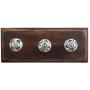 Indianshelf Handmade 2 Artistic Vintage Green Wooden Shamrock Wall Hooks Hangers/Clothes Hooks for Wall