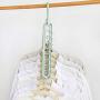 Space-Saving Hangers 5PCS Magic Clothes Hanger Organizer Rotate Anti-Skid Folding Hanger Multifunction Space Saving and Cascading Features for Drying and Storage to Family Blue