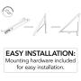 Stock Your Home Folding Clothes Hanger Wall Mounted Retractable Clothes Rack, Aluminum, Easy Installation - White 1 Pack