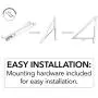 Stock Your Home Folding Clothes Hanger Wall Mounted Retractable Clothes Rack, Aluminum, Easy Installation - White 1 Pack