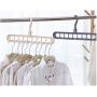 10pcs Random Color Magic Multi-Port Support Circle Clothes Hanger Clothes Drying Rack Multifunction Plastic Hangers Storage Racks