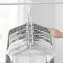 WUYAOCHUN Multifunctional Hangers, Storage Artifact Hangers Hangers Home Drying Racks Vibrato Magic Clothes Multi-Layer Folding (2 Pcs)