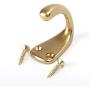 RZDEAL 3PCS Vintage Coat And Hat Hook Brass Classico Wall Hanging For Bath Stands Clothes Hangers Scarf Towel