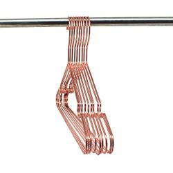 KOOBAY Top 12.5" Children Rose Copper Gold Shiny Steel Wire Clothes Hanger Non Slip Shoulders for Shirts,Coat,Slacks Storage & Display (60)