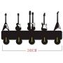 Guitars Key Hook Wall Door Clothes Coat Hat Hanger Key Holder with 5 Hooks Strong Adhesive Sticker Wood Hooks, Music Instrument Household Décor Hooks Music Lover Gift (M3)