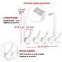Dseap Over The Door Hook Hanger, Heavy Duty Over The Door Towel Rack Coat Rack for Clothes Hat Towel, White