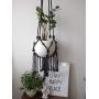 Macrame Plant hanger - Brown or black beads