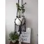 Macrame Plant hanger - Brown or black beads Macrame Plant hanger - Brown or black beads