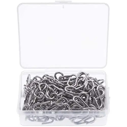 Waycreat 120Pcs Stainless Steel 1 Inch S Hooks Connectors S-shaped Hook