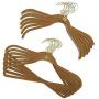 JOY Mangano 100-piece Huggable Hangers Set, Rich Camel with Brass