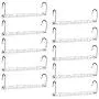 TOPIND Stainless Steel Metal Hangers Space Saving Organizer Clothing Hangers, Vertical Clothes Hangers for Wardrobe Space Saver,Closet Organization Hangers Wardrobe Storage Accessories (10 pcs)
