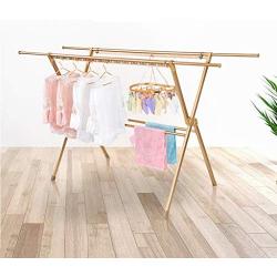 XIAOLONG Drying Rack Floor Folding Indoor X-Shaped Balcony Drying Quilt Cool Hanger Drying Rack Telescopic Clothes Pole -45