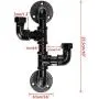 Sumnacon Heavy Duty Industrial Pipe Coat Hook Rack - Rustic Metal Clothes Holder Hanger with Hardware, Wall Mounted Iron Bath Grab Bar for Home, Office, Electroplated Black Finish Sumnacon Heavy Duty Industrial Pipe Coat Hook Rack - Rustic Metal Clothes Holder Hanger with Hardware, Wall Mounted Iron Bath Grab Bar for Home, Office, Electroplated Black Finish