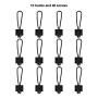 BBTO 12 Pieces Black Big Wall Mounted Rustic Hook Robe Hooks Double Coat Hangers and 48 Pieces Screws (Black)