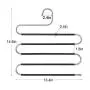STAR-FLY Pants Hangers Non Slip Updated S-Shaped 5 Layers Hangers Closet Space Saver for Jeans Scarf Tie Clothes(4-Pack)