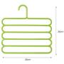 5 Layers Non-Slip Multifunctional Clothes Hangers Pants Storage Hangers Cloth Rack Multilayer Storage Scarf Tie Rack Hanger 10PC Random Color