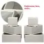 DIOMMELL Foldable Cloth Storage Boxes Closet Dresser Drawer Organizer Fabric Baskets Bins Containers Divider for Baby Clothes Underwear Bras Socks Lingerie Clothing,Set of 12 Grey 444
