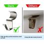 Aminigram No-Hole Needed Vinyl Siding Hooks for Outdoor Decorations 18 Pack, Heavy Duty Stainless Steel Low Profile No-Hole Hangers