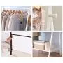 TongN Coat Racks Solid Wood Floor-Standing Hanger Bedroom Triangle Folding Clothes Shelf 76 56 151cm (Color : White)