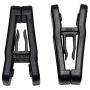 HOUSE DAY Plastic Hanger Clips, 100 Pack Strong Pinch Grip Clips for Use with Slim-line Clothes Velvet Hangers, Finger Clips Black (Renewed)