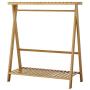 ZHHL Coat Racks, 3 in 1 Fashion Floor-Standing Clothes Stand Multifunction Storage Racks Hangers Bedroom Clothes Rack Bamboo Arts Wardrobe Shoe Rack (Size : 110x45x145CM)