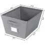 MAX Houser Fabric Cloth Storage Bins,Foldable Storage Cubes Organizer Baskets with Dual Handles for Home Bedroom Storage,Set of 6(Grey) MAX Houser Fabric Cloth Storage Bins,Foldable Storage Cubes Organizer Baskets with Dual Handles for Home Bedroom Storage,Set of 6(Grey)