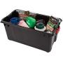 IRIS USA, Inc. SIA-760D 82 Quart Weathertight Storage Box, Store-It-All Utility Tote, Blak/Gray/Red