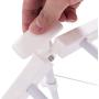USA_Best_Seller White Folding Portable Adjustable Rolling Clothes Rack Hanger with 2 Shelves Foldable Coat Hat Suit Storage Organizer