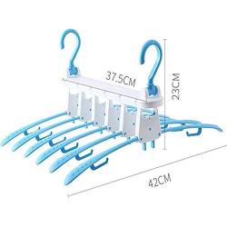 EvaroFly Multipurpose Folding Hanger, Save Space Storage Clothes Hanger, Household Travel -Blue 37.5x42cm