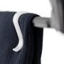 HANGERWORLD 20 White Space Saving Plastic Grips Hanger Clips for Pant Bar Coat Clothes Hangers