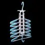 uxcell Plastic Home Wardrobe Foldable Multifunction 6 Hangers Clothes Towel Hanging Tool Blue uxcell Plastic Home Wardrobe Foldable Multifunction 6 Hangers Clothes Towel Hanging Tool Blue