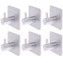 Cher9 6 Pcs Self Adhesive Hooks Home Kitchen Wall Door Hook Clothes Coat Bag Key Hanger Bathroom Towel Holder Storage Rack Aluminum Cher9 6 Pcs Self Adhesive Hooks Home Kitchen Wall Door Hook Clothes Coat Bag Key Hanger Bathroom Towel Holder Storage Rack Aluminum