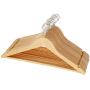 Merrick.intl Natural Wood Cloth Suit Hangers - 16 Pack