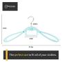 VISMOORE Portable Suit Hanger for Business Travel Luxury Design with Tie Holder and Reinforce Rotatable Hanger Wings Free Swivel to Different Shoulder Widths (Tanager Turquoise, Suit&Tie)