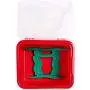 HOMZ Container with 4 Cord Wraps, Base and Clear Lid, Set of 4 Plastic Holiday Light Storage Box, 4 Pack, Red, Green