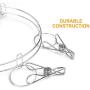 DricRoda Clip and Drip Hanger, Socks Drying Rack Laundry Hangers with 20 Clips, Stainless Steel Drip Hanger Bras Drying Rack for Baby Clothes, Underwear, Pants, Hat, Gloves (Flower)