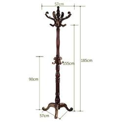 European Style Solid Wood Coat Racks Indoor Landing Bedroom Hangers Modern Assembly Home Clothes Hanger 185cm ( Color : White )