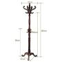 European Style Solid Wood Coat Racks Indoor Landing Bedroom Hangers Modern Assembly Home Clothes Hanger 185cm ( Color : White )