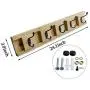 NIKKY HOME Coat Rack Hanger Wall Mounted Movable Dual Hooks 5 Hooks, Natural Color