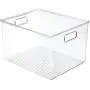 mDesign Plastic Home Storage Basket Bin with Handles for Organizing Closets, Shelves and Cabinets in Bedrooms, Bathrooms, Entryways and Hallways - Store Sweaters, Purses - 8" High, 2 Pack - Clear mDesign Plastic Home Storage Basket Bin with Handles for Organizing Closets, Shelves and Cabinets in Bedrooms, Bathrooms, Entryways and Hallways - Store Sweaters, Purses - 8" High, 2 Pack - Clear