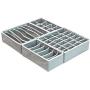 quysvnvqt 4Pcs/Set Fashion Storage Boxes Storage Supplies Houseware Underwear Bra Socks Organizer Drawer Divider Storage Boxes Case for Home - Gray quysvnvqt 4Pcs/Set Fashion Storage Boxes Storage Supplies Houseware Underwear Bra Socks Organizer Drawer Divider Storage Boxes Case for Home - Gray