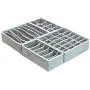 quysvnvqt 4Pcs/Set Fashion Storage Boxes Storage Supplies Houseware Underwear Bra Socks Organizer Drawer Divider Storage Boxes Case for Home - Gray