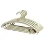 SAASNY Premium Quality Standard Plastic Clothes Hangers,30 Brown 42cm Plastic All Purpose Clothes Garment Coat Hangers Non-Slip Trouser Bar. for Coat,Jacket,Shirt,Dress,Trousers