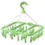 2pcs Random Color 32 Clips Folding Clothes Hanger Dryer Windproof Socks Underwear Drying Rack Children 2pcs Random Color 32 Clips Folding Clothes Hanger Dryer Windproof Socks Underwear Drying Rack Children