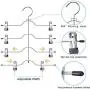 LT Nichalo Space Saving Skirt Hangers with Adjustable Clips, 4-on-1 Durable Metal Pants Hangers with 360 Degree Rotating Chrome Hook, 4 Pack LT Nichalo Space Saving Skirt Hangers with Adjustable Clips, 4-on-1 Durable Metal Pants Hangers with 360 Degree Rotating Chrome Hook, 4 Pack